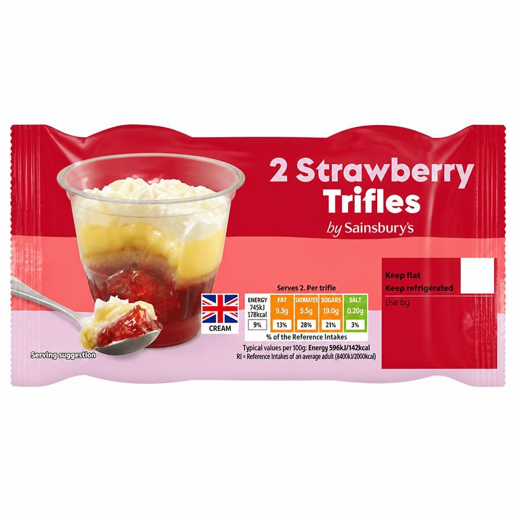Sainsbury's Strawberry Trifles 2 x 125g