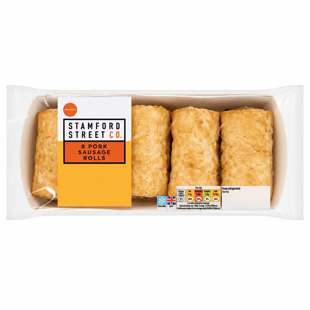 Stamford Street Co. Pork Sausage Rolls x8 480g
