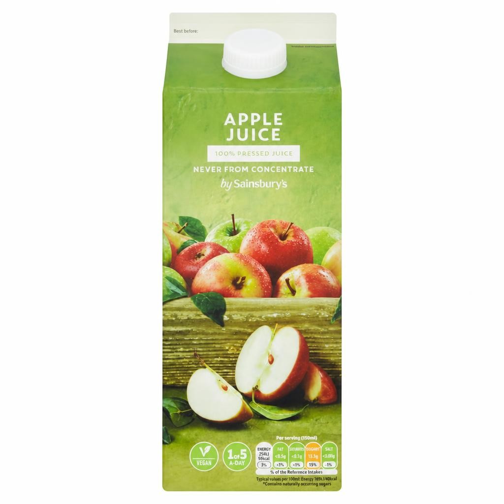 Sainsbury's 100% Apple Juice, Not From Concentrate 1.75L