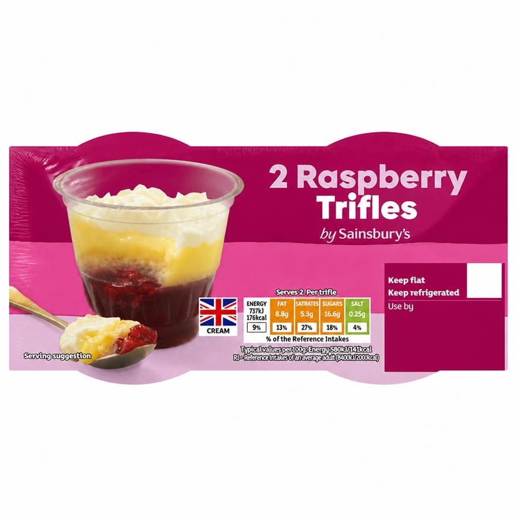 Sainsbury's Raspberry Trifles 2 x 125g