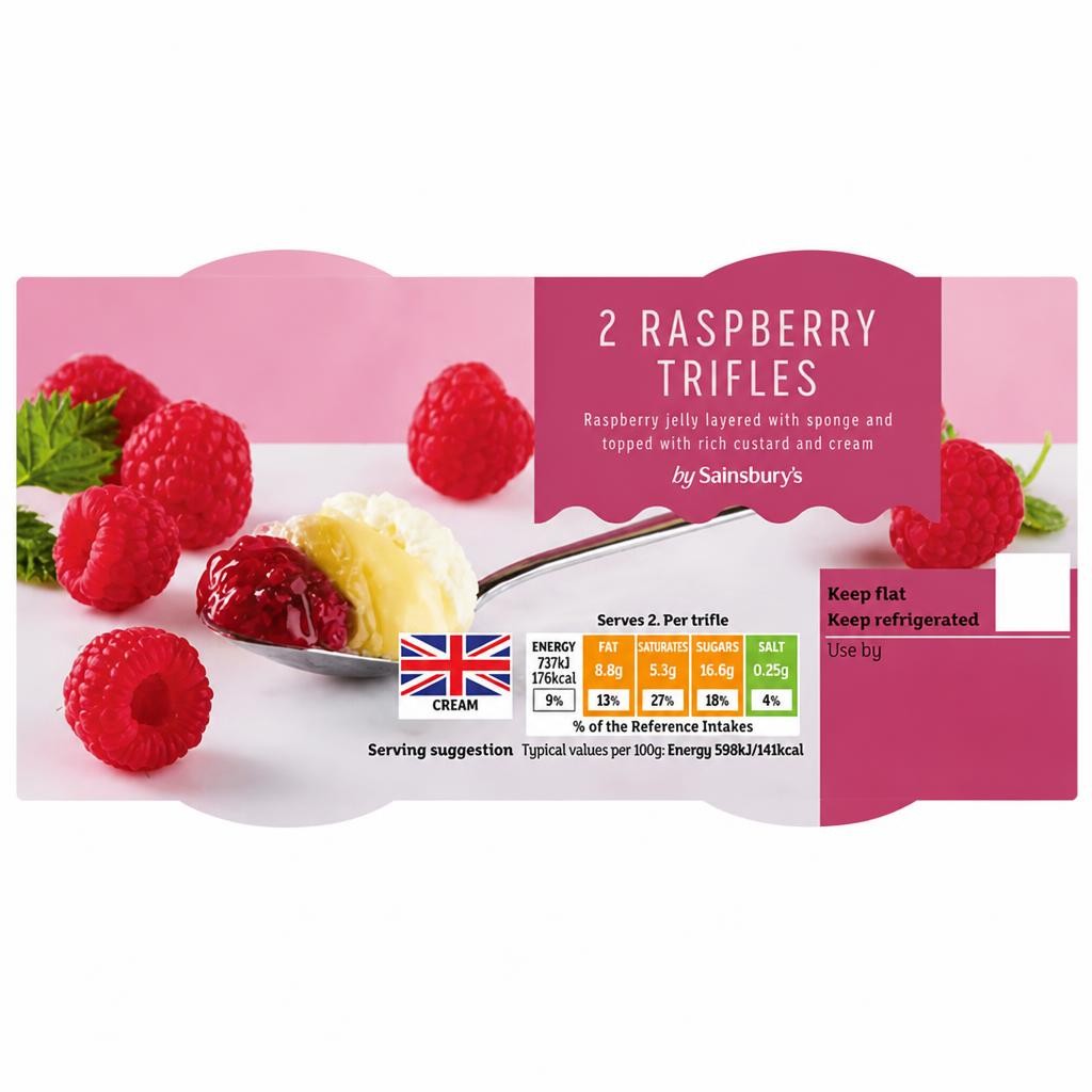 Sainsbury's Raspberry Trifles 2 x 125g