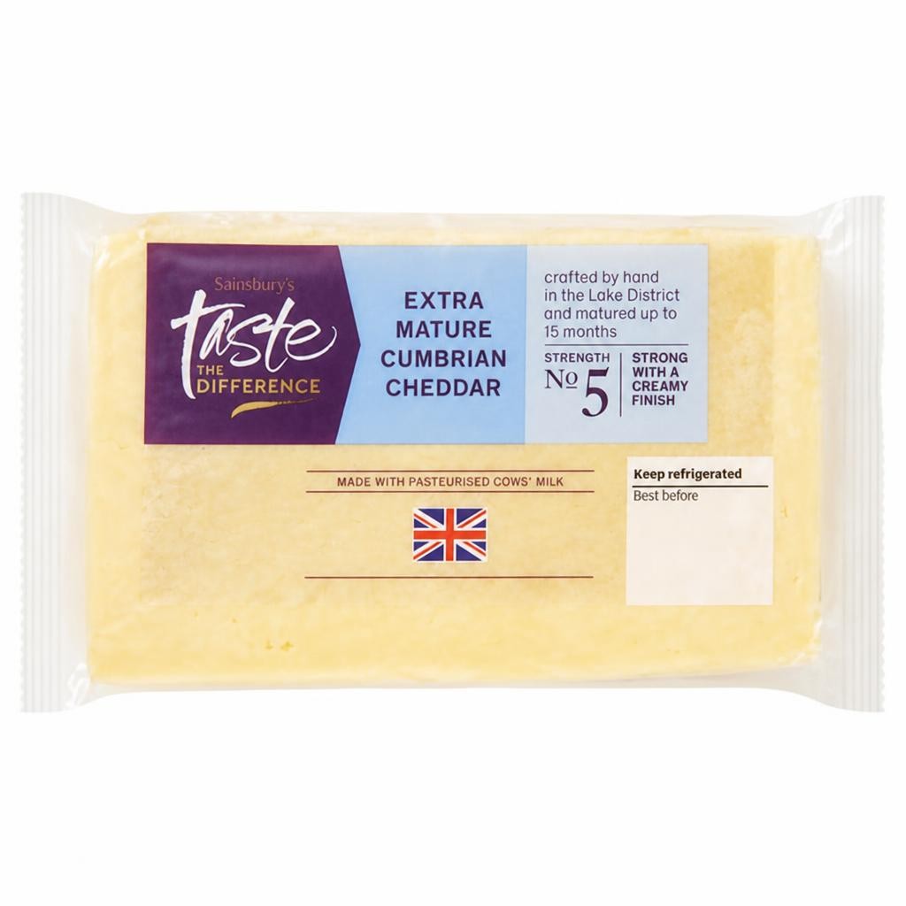 Sainsbury's Extra Mature Cumbrian Cheddar, Taste the Difference 350g