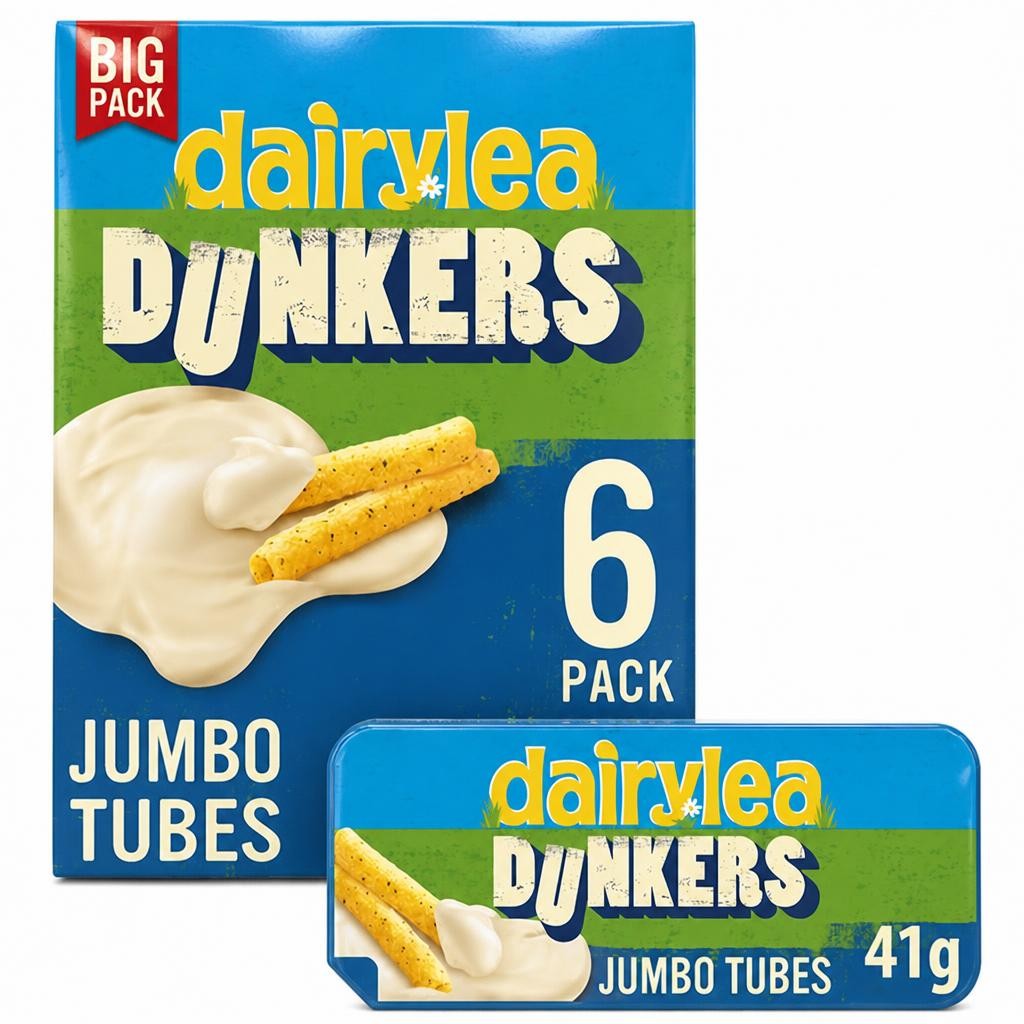 Dairylea Dunkers 6 x 41g Multipack Jumbo Tubes Cheese Snacks