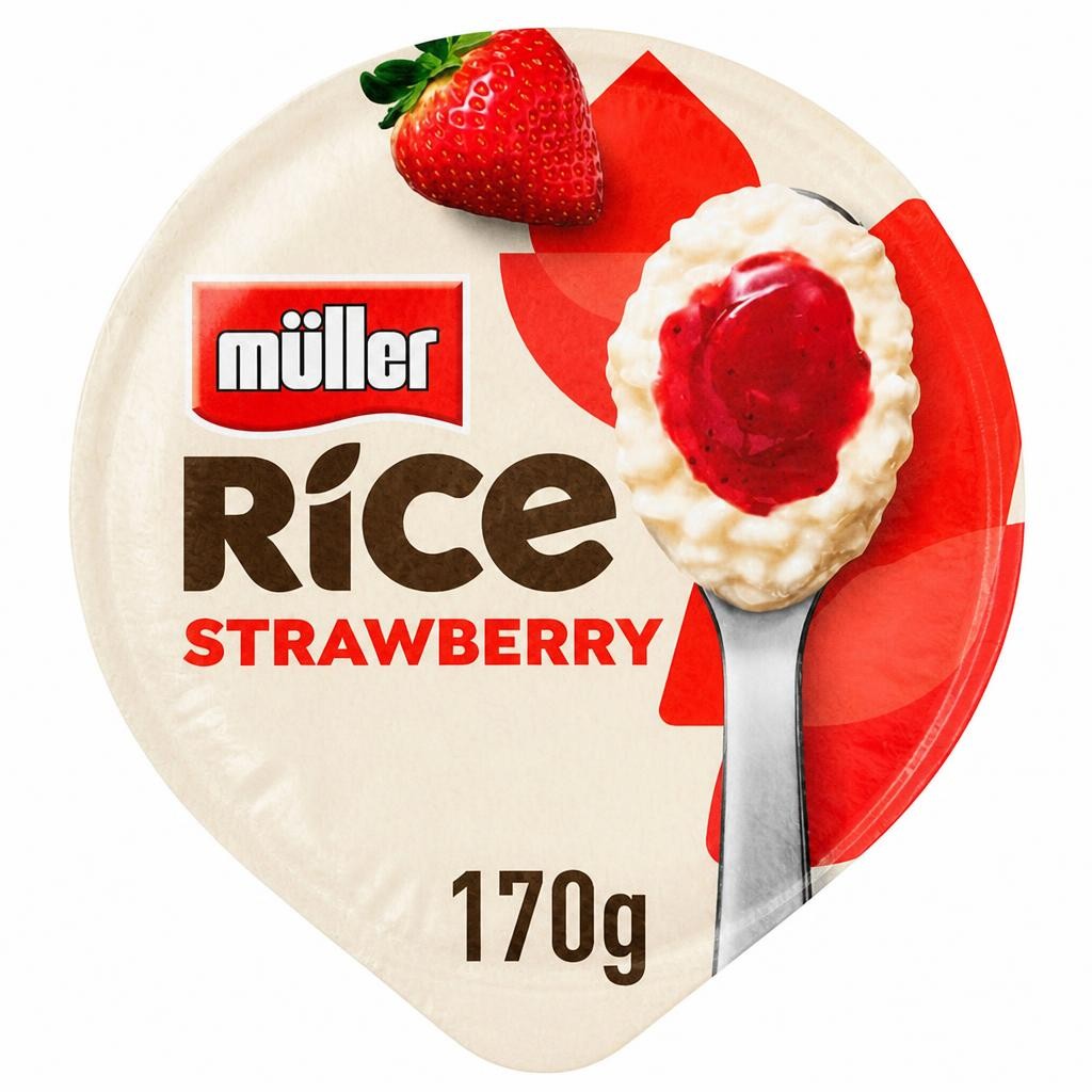 Müller Rice Strawberry Low Fat Pudding Dessert 170g
