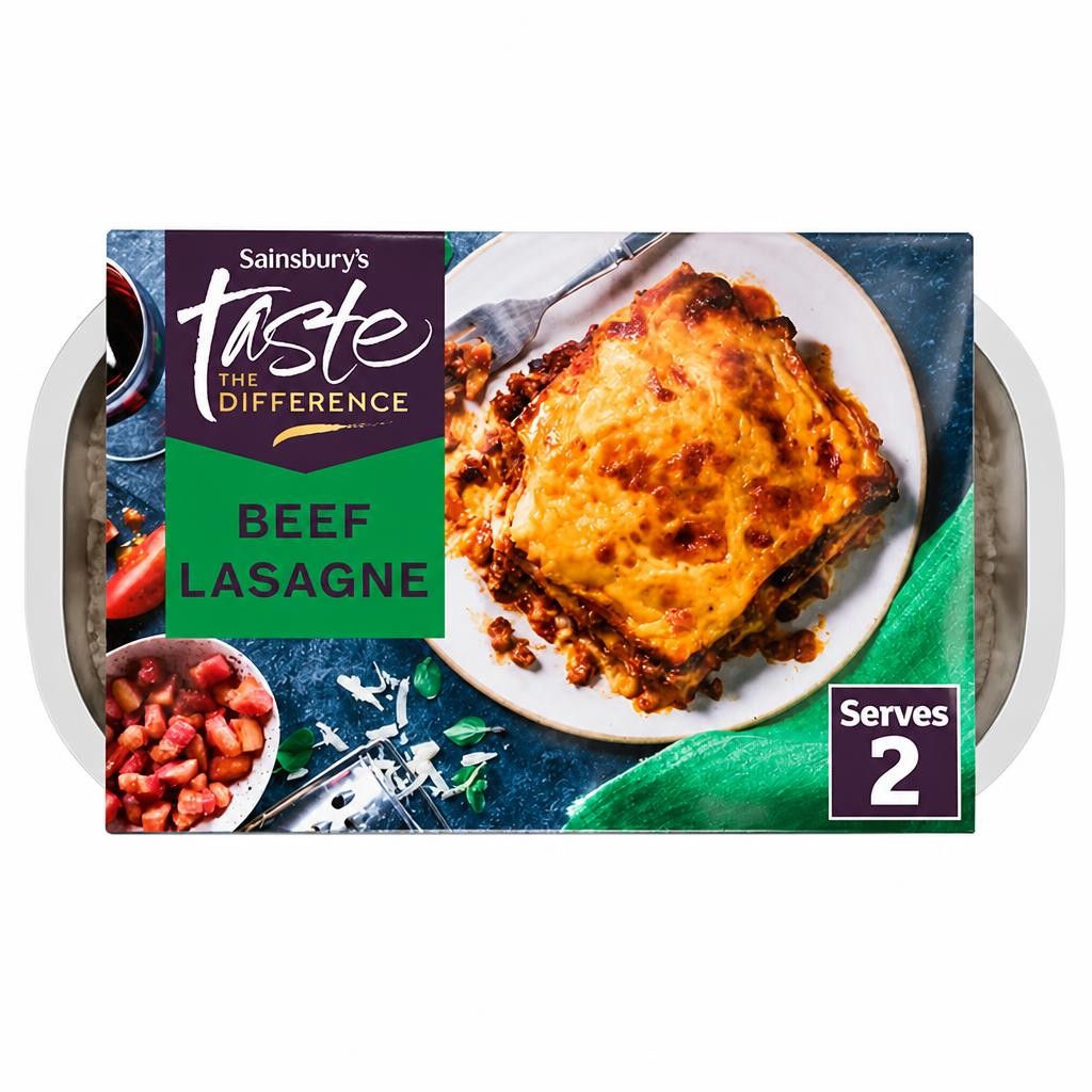 Sainsbury's Beef Lasagne Ready Meal For 2, Taste the Difference 800g