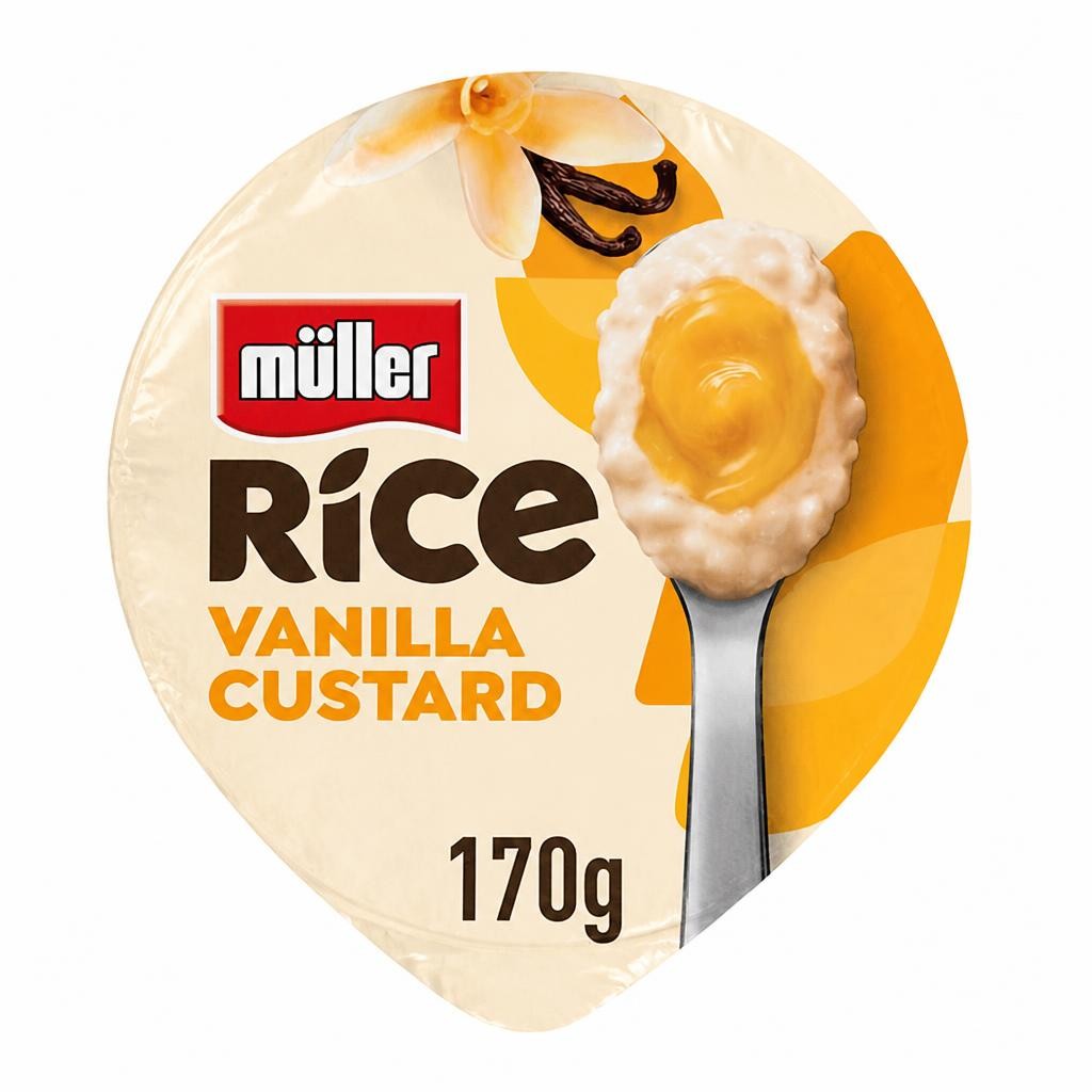 Müller Rice Vanilla Custard Low Fat Pudding Dessert 170g
