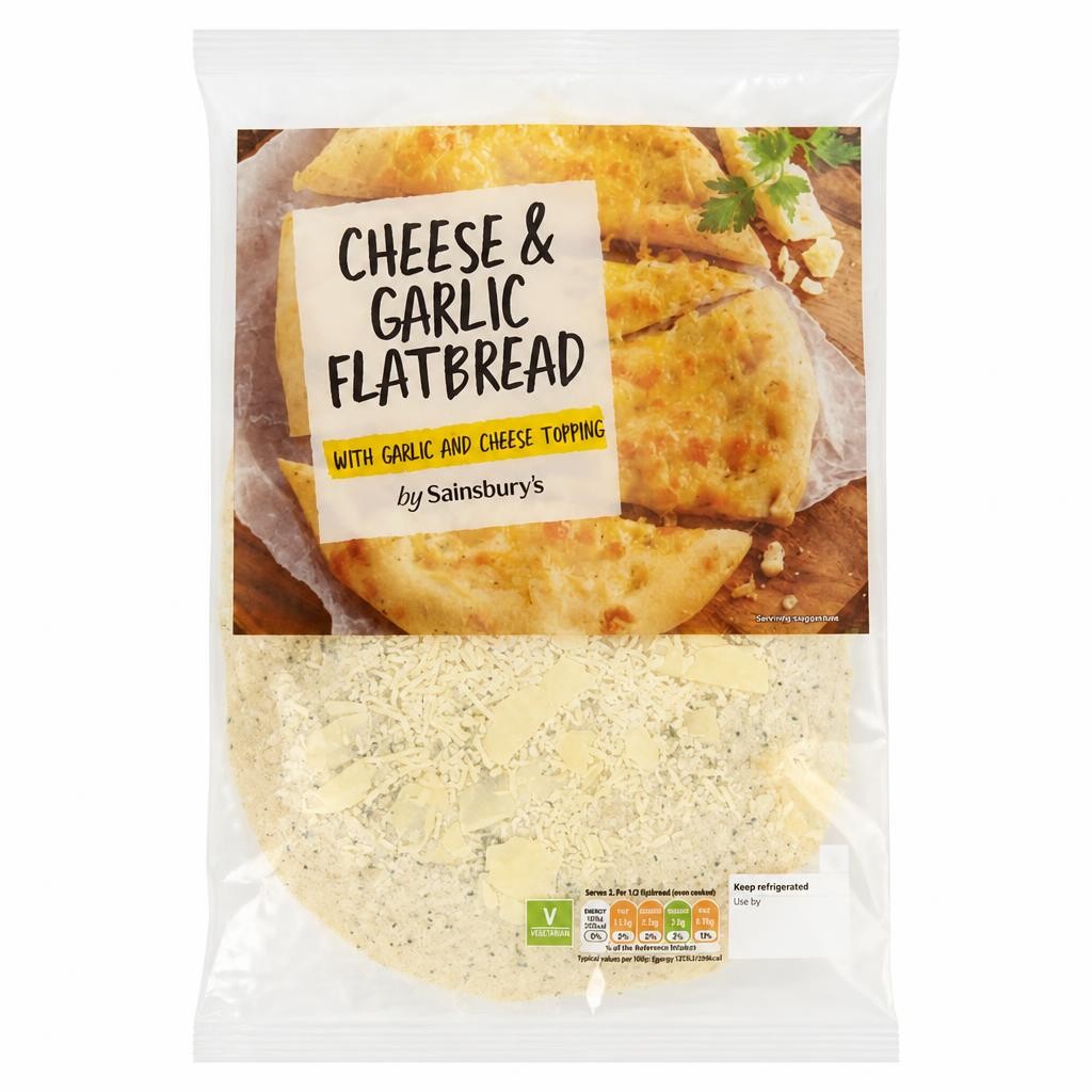 Sainsbury's Cheese & Garlic Flatbread 224g