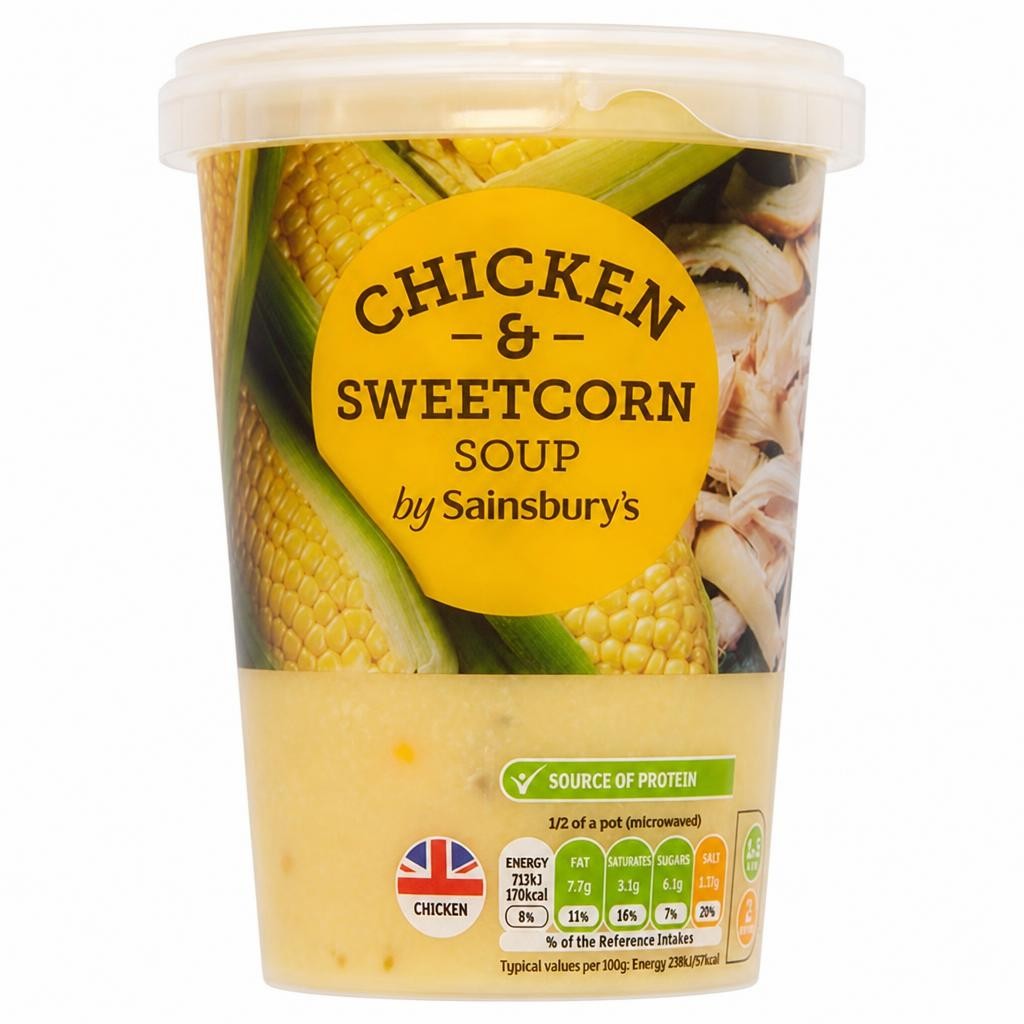 Sainsbury's Chicken & Sweetcorn Soup 600g