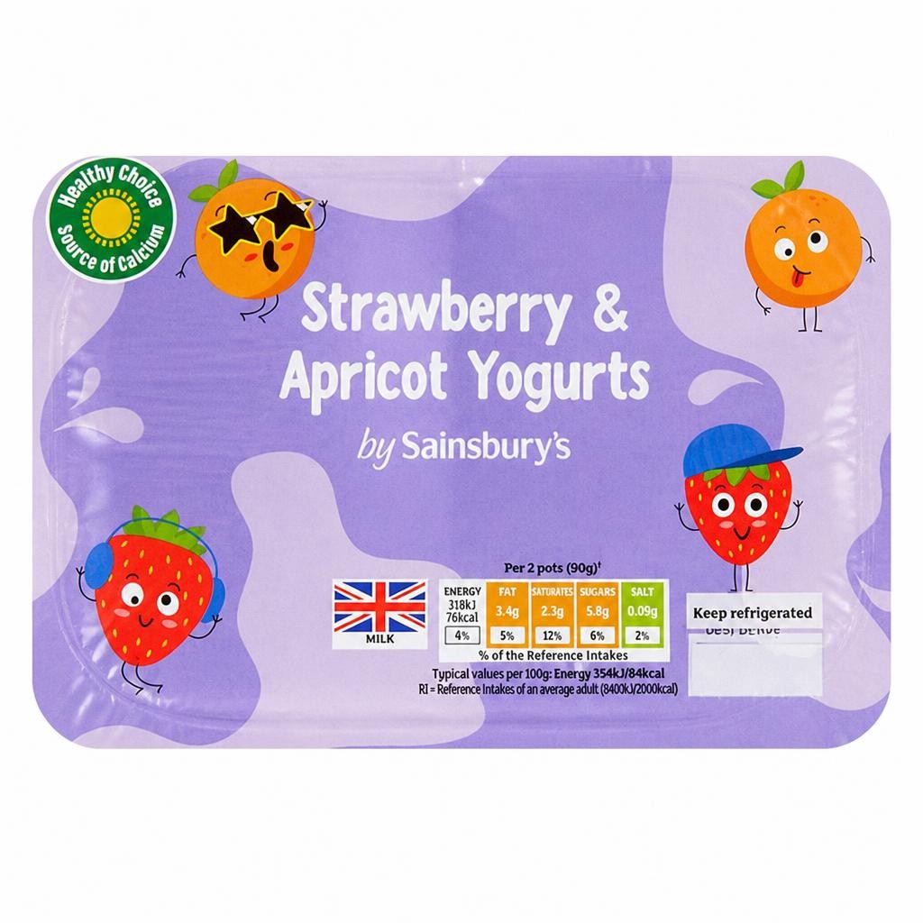 Sainsbury's Kids Fruited Yogurt Pack 6x45g