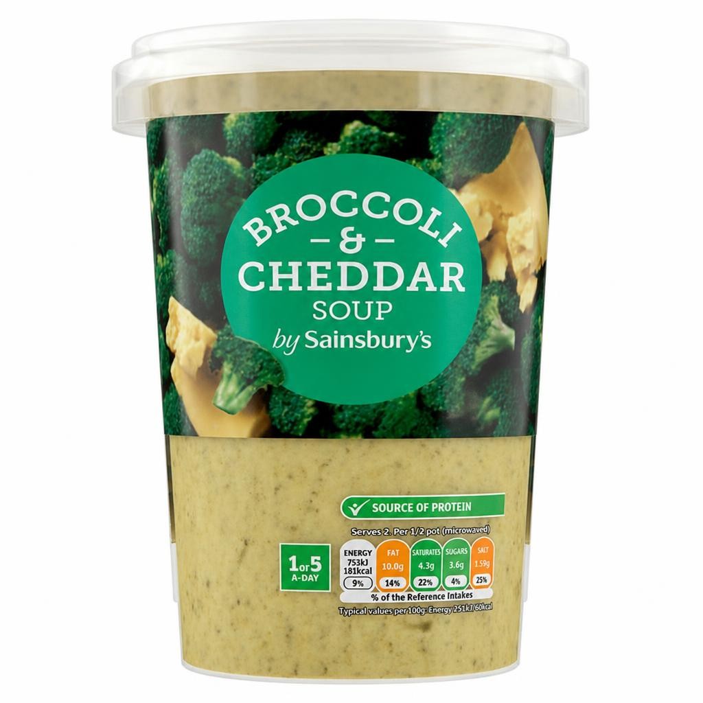 Sainsbury's Broccoli & Cheddar Soup 600g