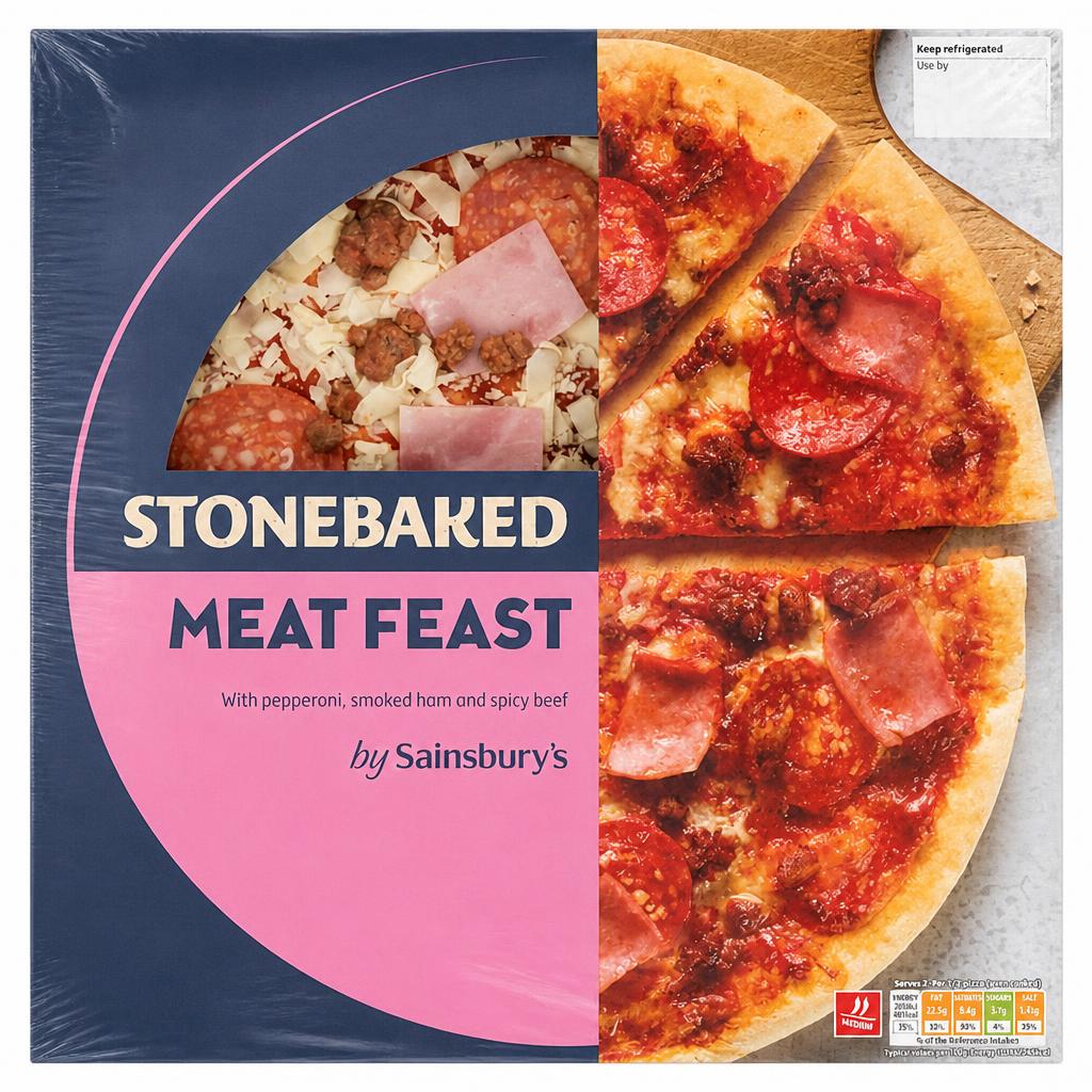 Sainsbury's 305g Meat Feast Stonebaked Pizza