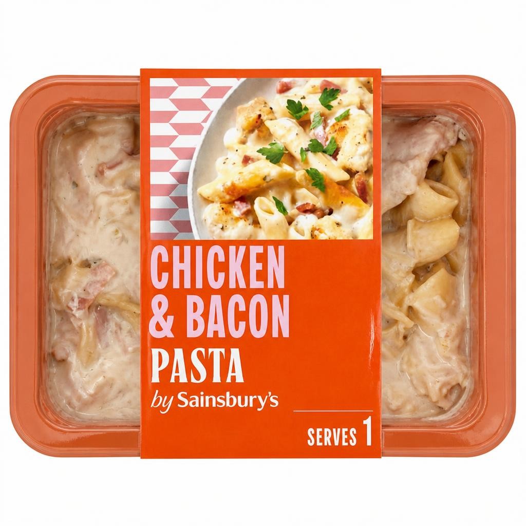 Sainsbury's Chicken & Bacon Pasta Ready Meal For 1 400g