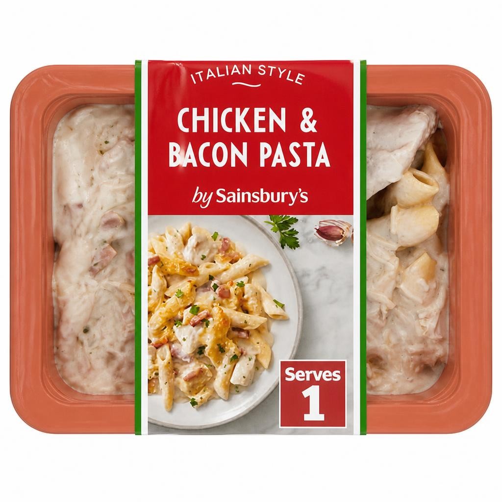 Sainsbury's Chicken & Bacon Pasta Ready Meal For 1 400g