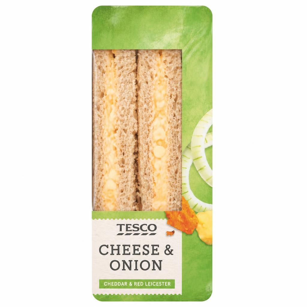 Tesco Cheese & Onion Sandwich