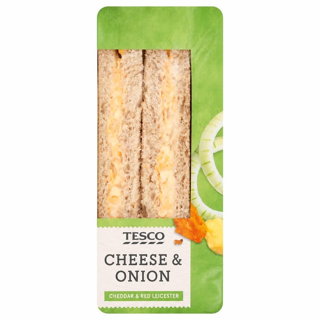 Tesco Cheese & Onion Sandwich