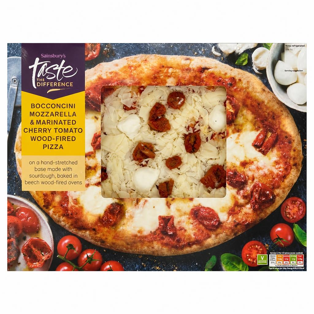 Sainsbury's Mozzarella & Cherry Tomato Pizza, Taste the Difference 484g
