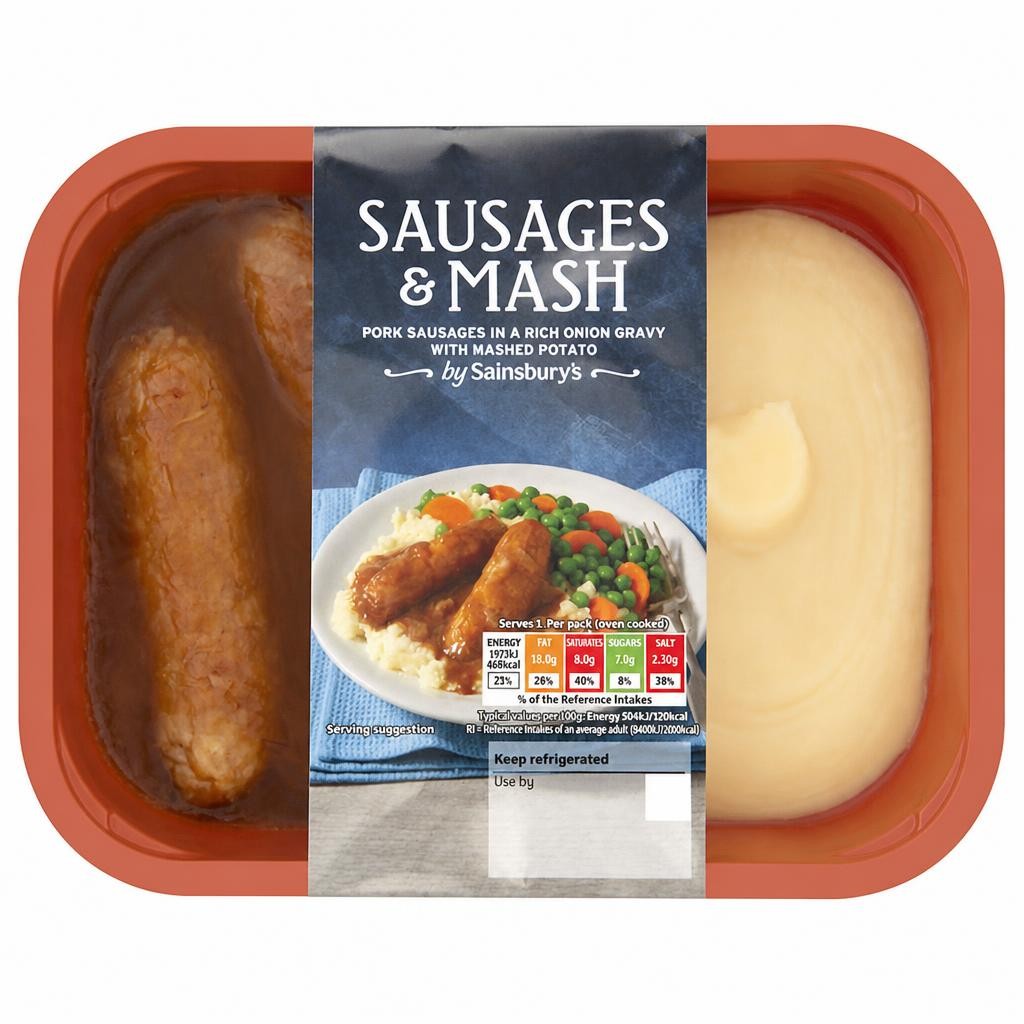 Sainsbury's Sausages & Mash 400g (Serves 1)