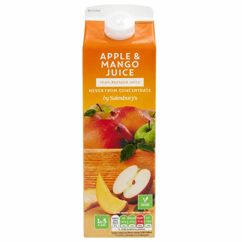 Sainsbury's Apple & Mango Juice, Not From Concentrate 1L