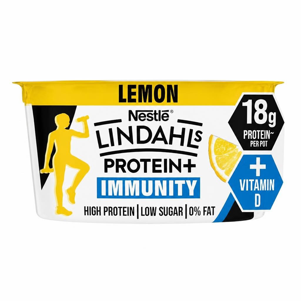 Lindahls 150g Protein + Immunity Lemon Flavour Yoghurt