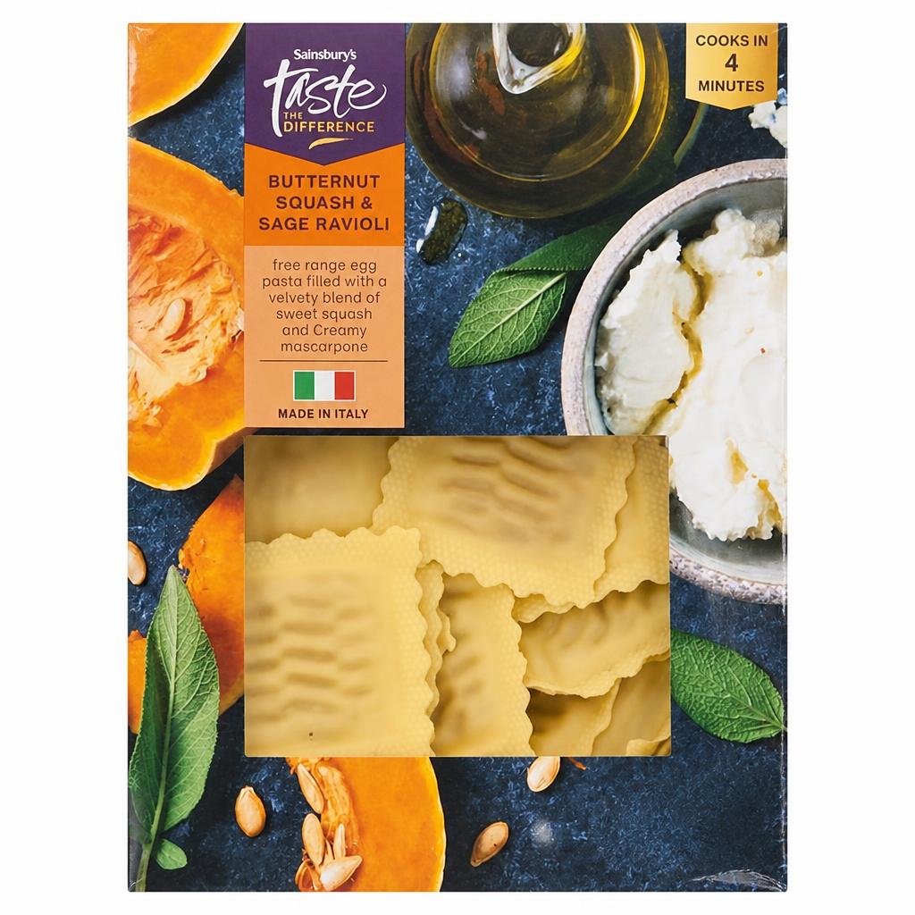 Sainsbury's Butternut Squash & Sage Ravioli, Taste the Difference 250g