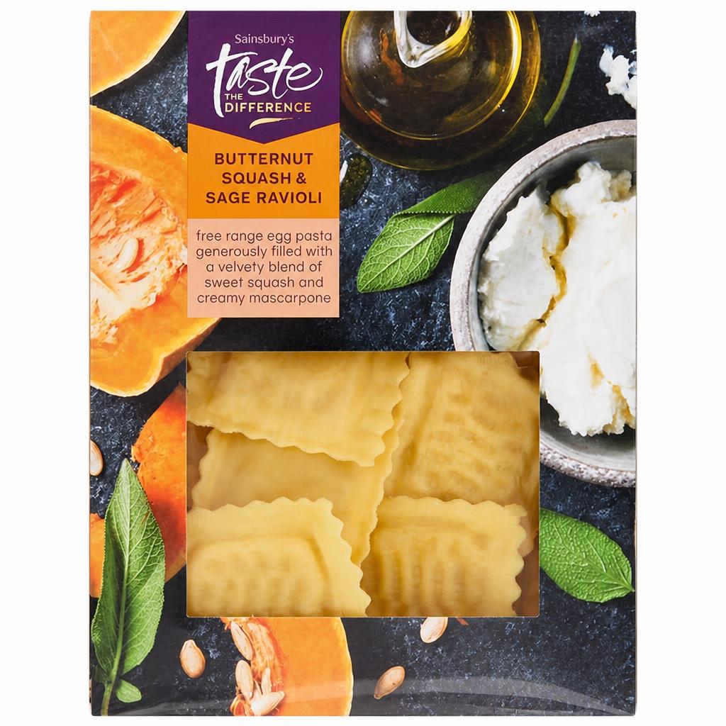 Sainsbury's Butternut Squash & Sage Ravioli, Taste the Difference 250g