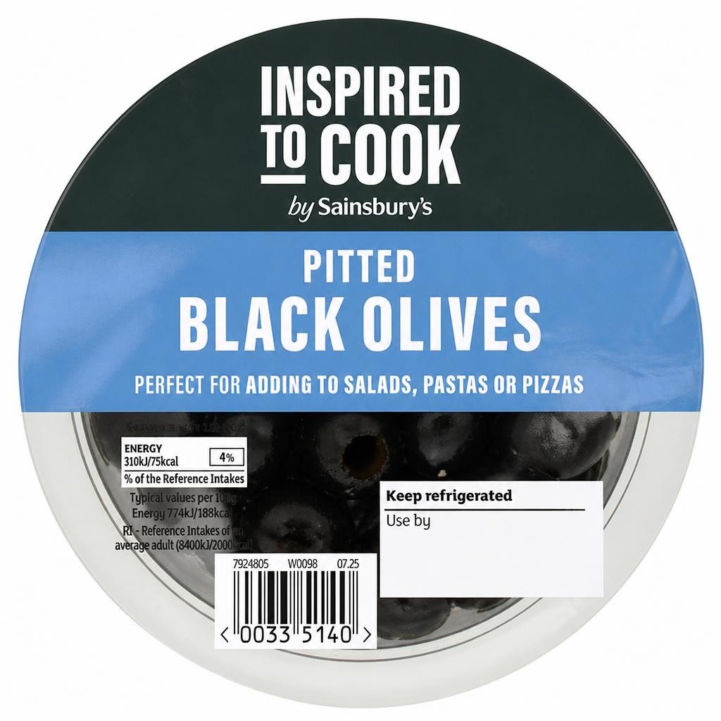 Sainsbury's Pitted Black Olives 120g