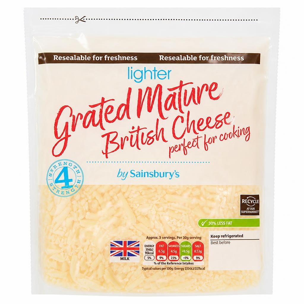 Sainsbury's Lighter Mature Grated Cheese 250g