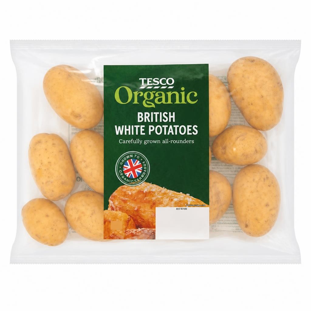 Tesco Organic White Potatoes 1.5Kg