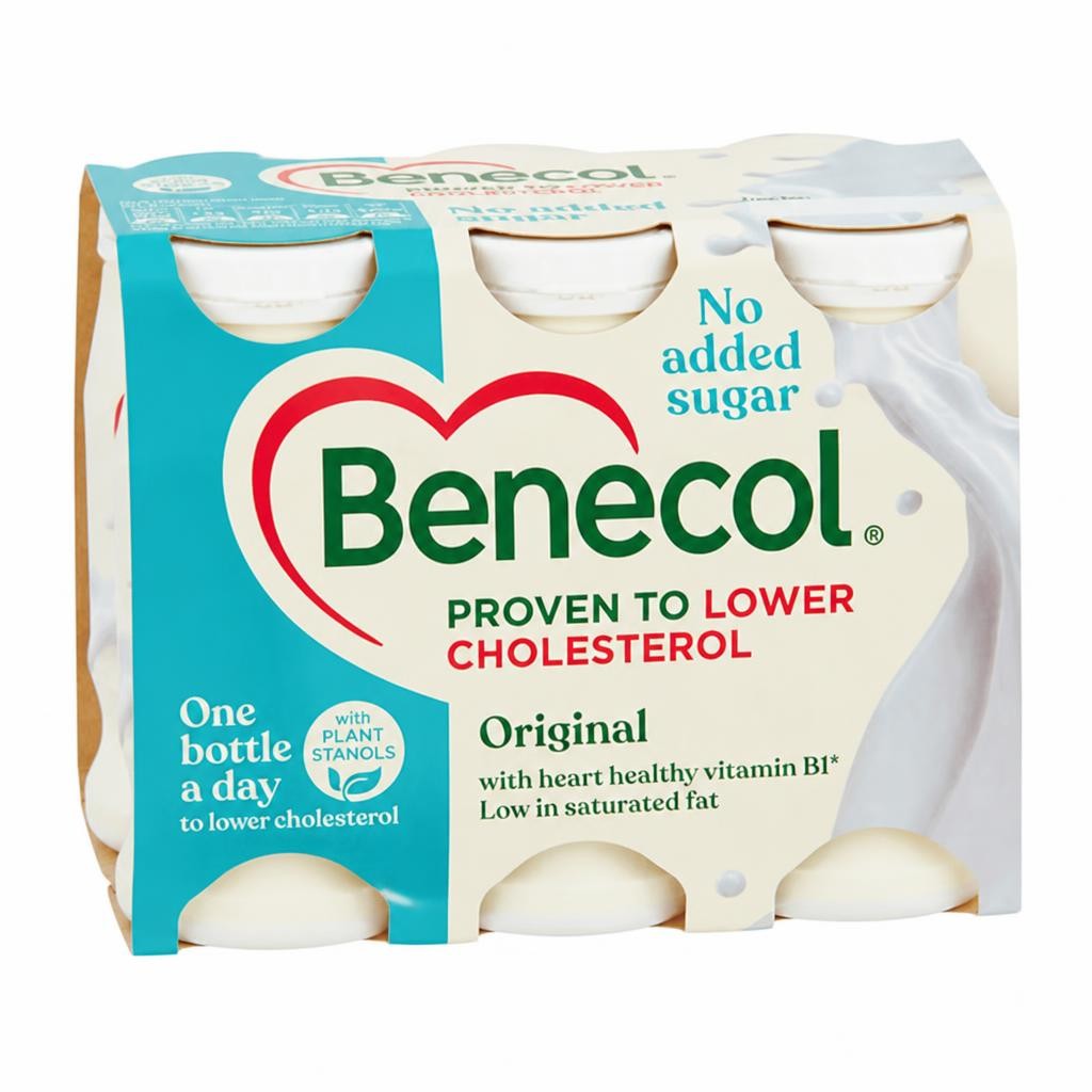 Benecol Original No Added Sugar Yogurt Drink 6x67.5g