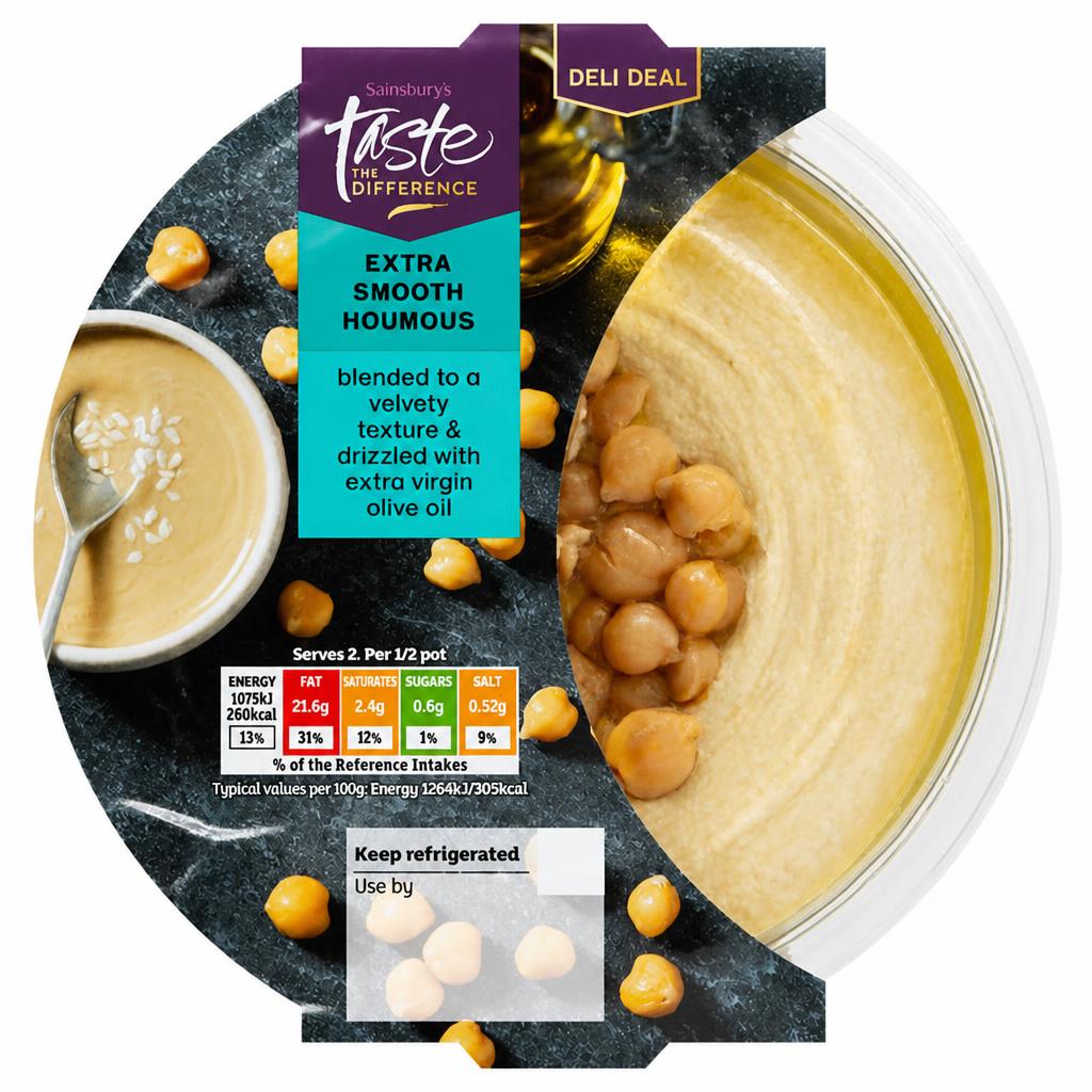Sainsbury's Extra Smooth Houmous, Taste the Difference 170g