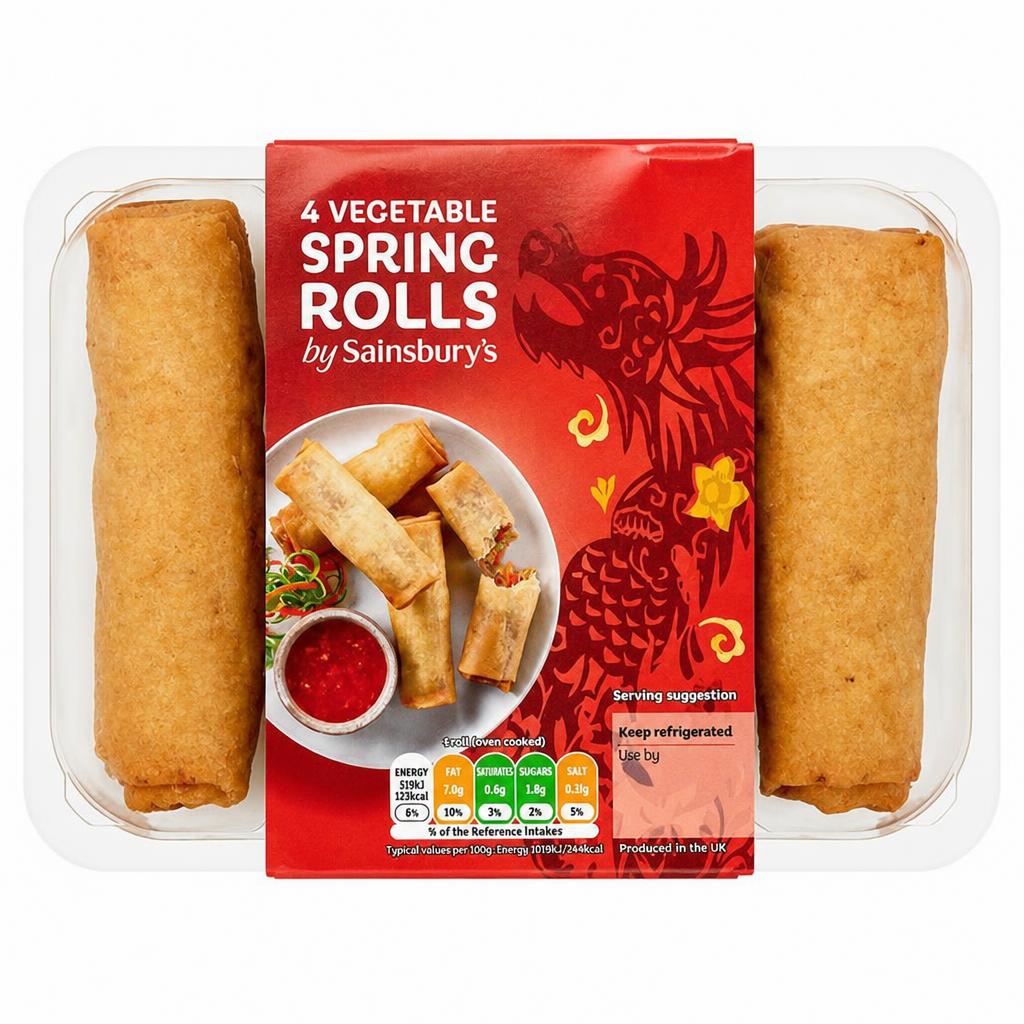 Sainsbury's Vegetable Spring Rolls x4 240g