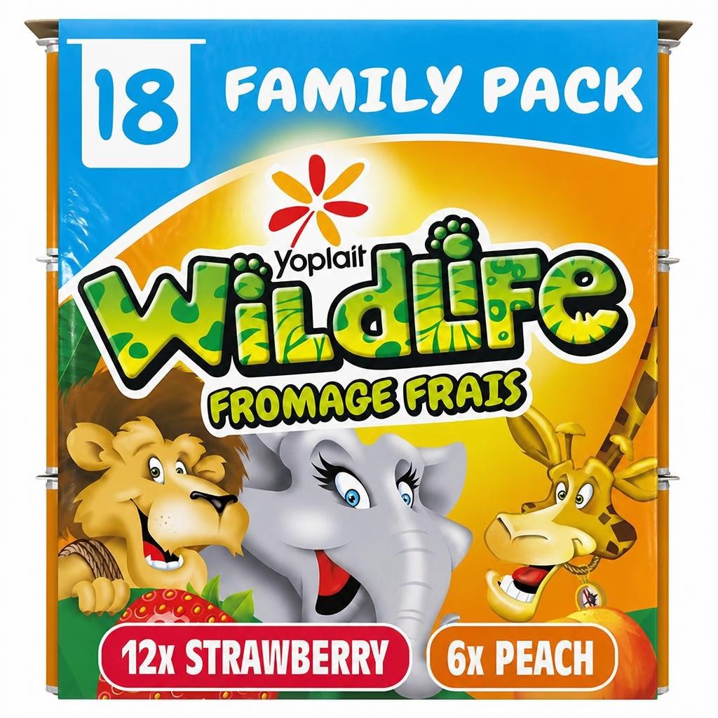 Wildlife Kids Strawberry & Peach Yoghurt Pots 18x45g