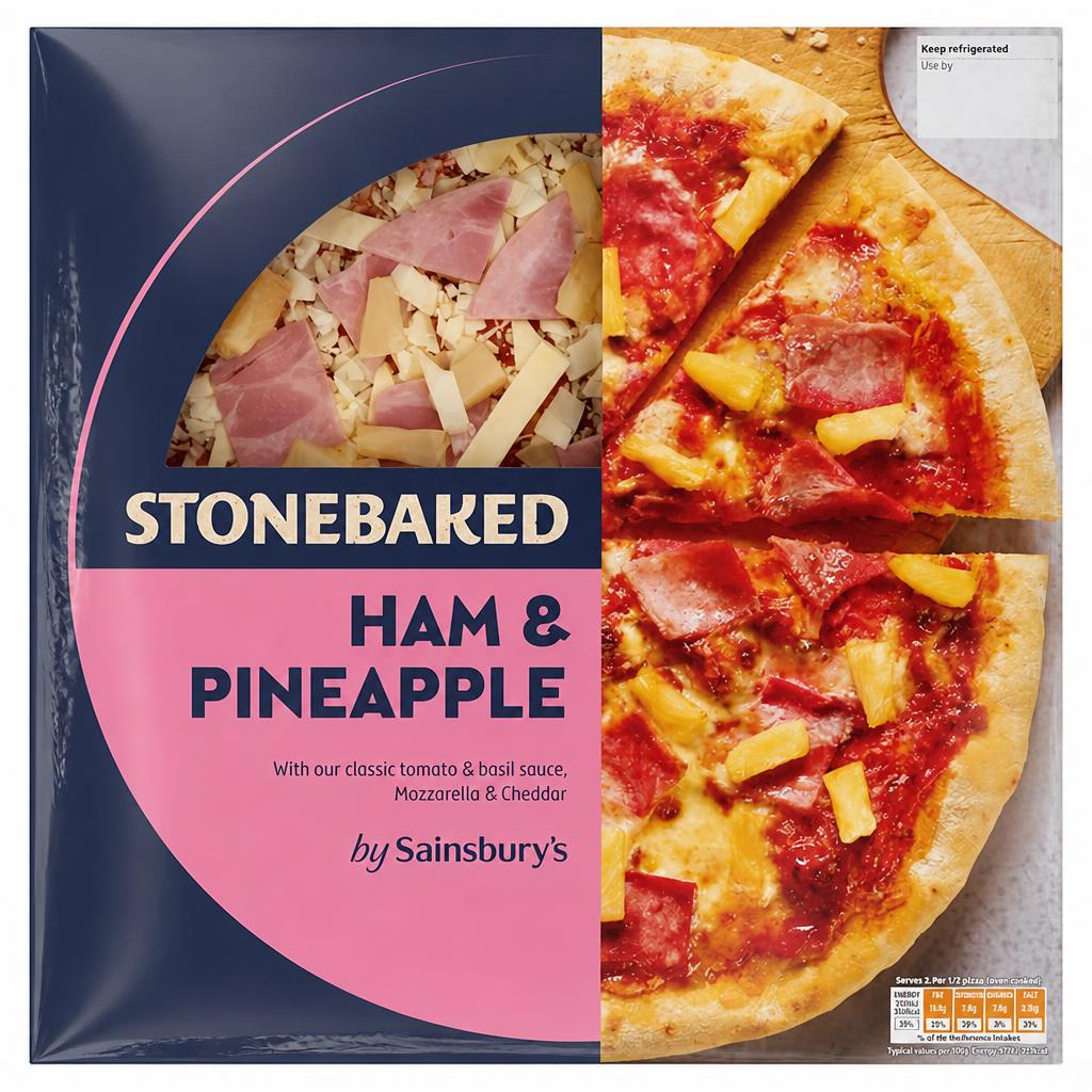 Sainsbury's 295g Ham & Pineapple Stonebaked Pizza