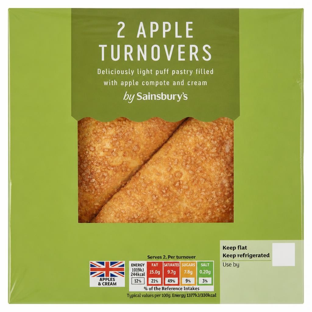 Sainsbury's Apple Turnovers 2x77g