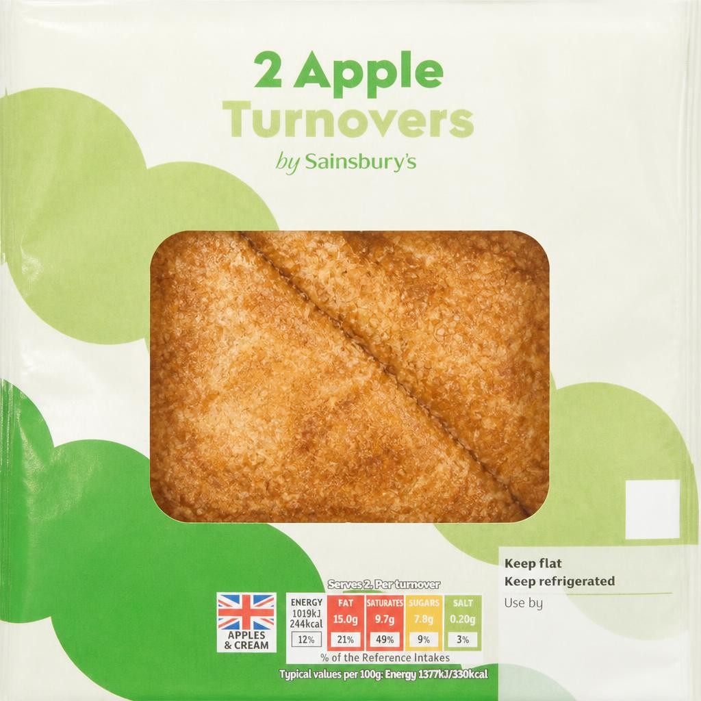 Sainsbury's Apple Turnovers 2x77g