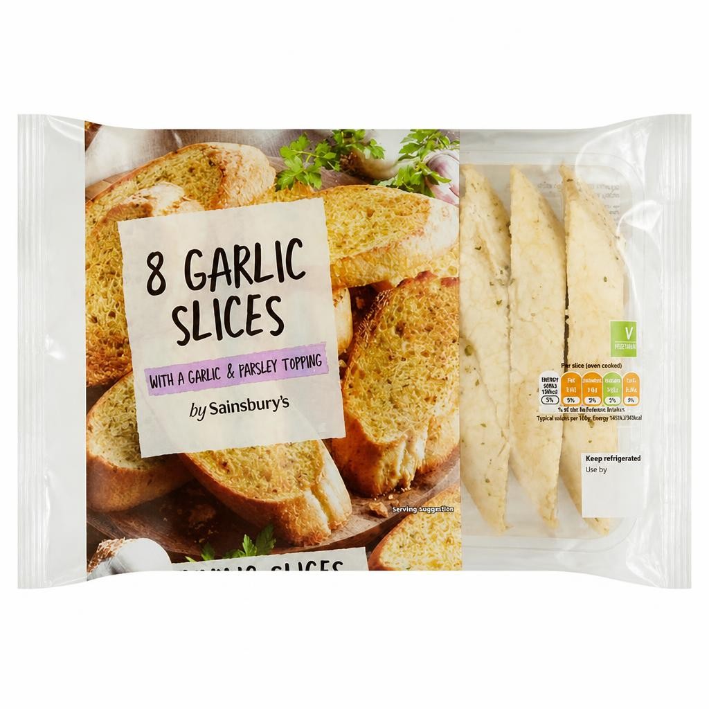 Sainsbury's Garlic Slices with a Parsley Topping x8 235g