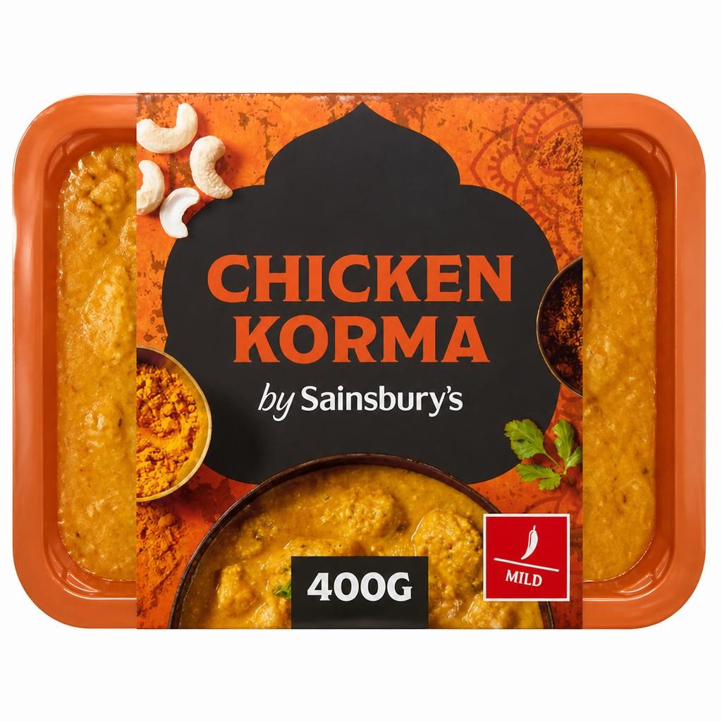 Sainsbury's Indian Chicken Korma with Pilau Rice Ready Meal for 1 400g