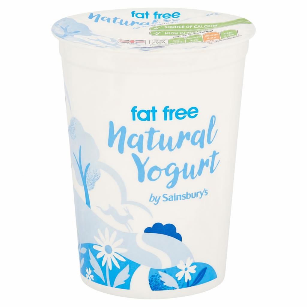 Sainsbury's Fat Free Natural Yogurt 500g