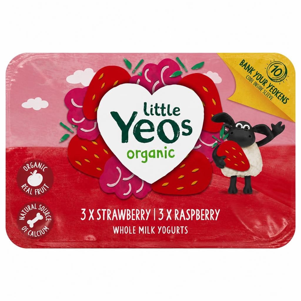 Yeo Valley Organic Little Yeos Strawberry & Raspberry Fromage Frais 6x45g