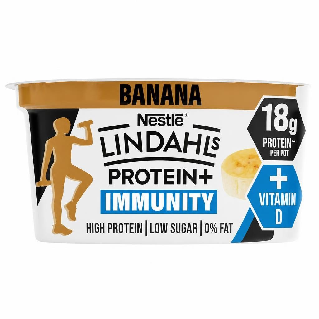 Lindahls 150g Protein + Immunity Banana Flavour Yoghurt