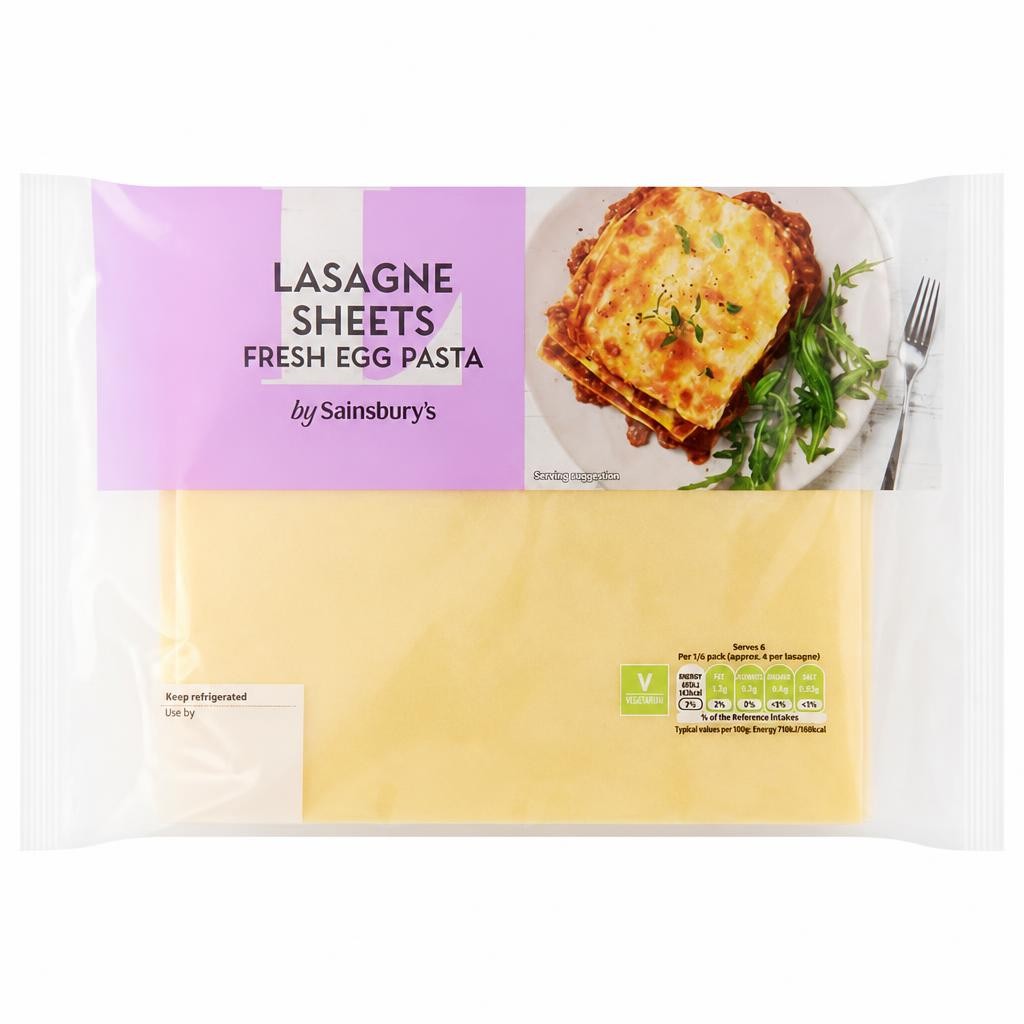 Sainsbury's Fresh Egg Lasagne Sheets 250g