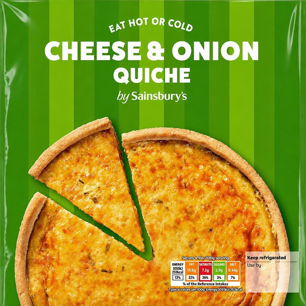 Sainsbury's Cheese & Onion Quiche 400g