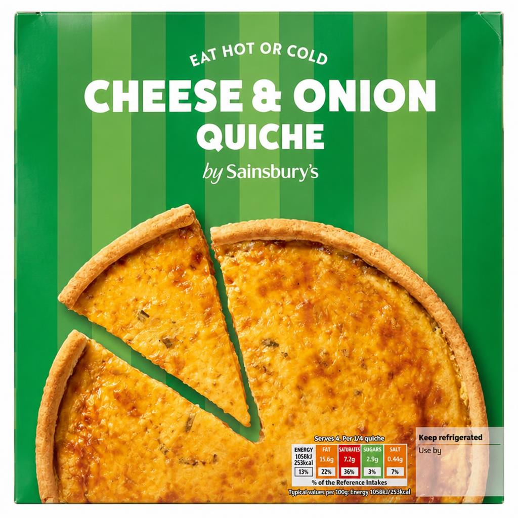 Sainsbury's Cheese & Onion Quiche 400g