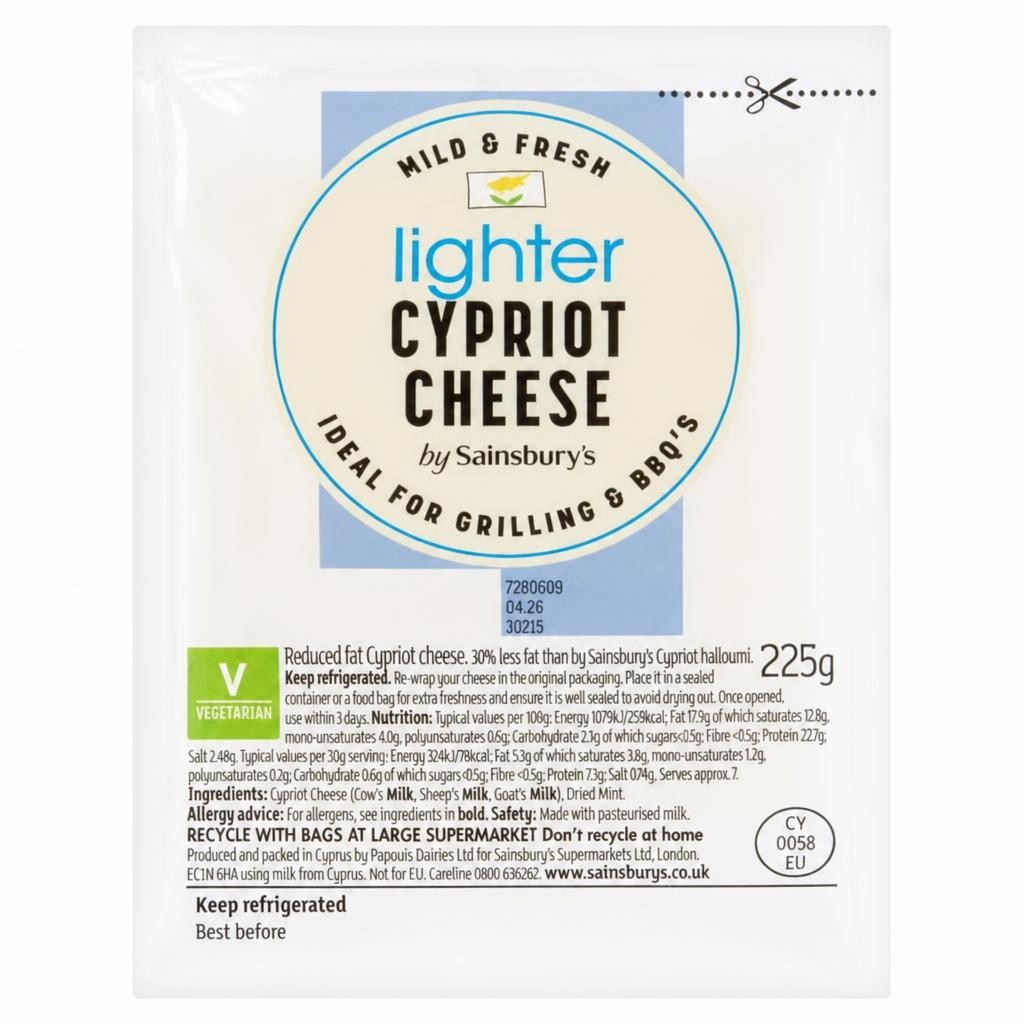 Sainsbury's Lighter Cypriot Cheese 225g