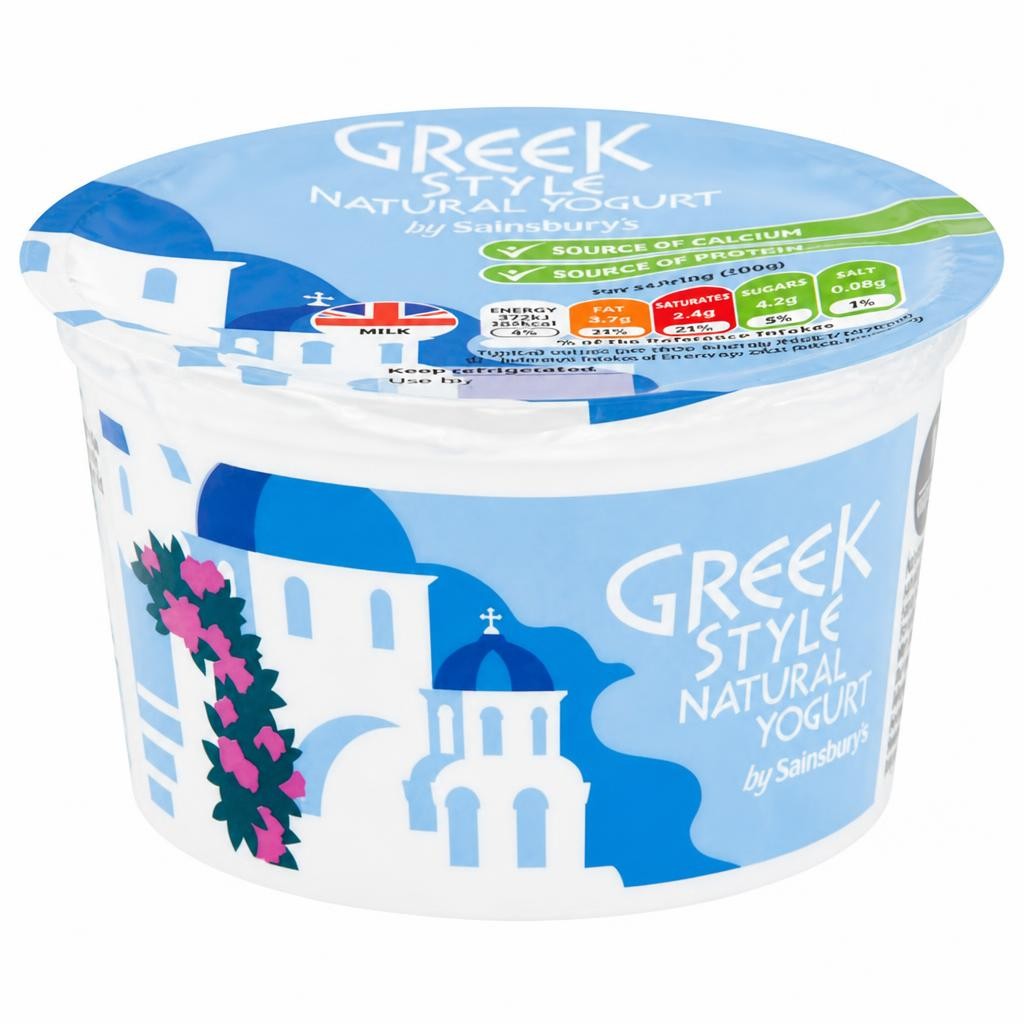 Sainsbury's Greek Style Natural Yogurt 200g