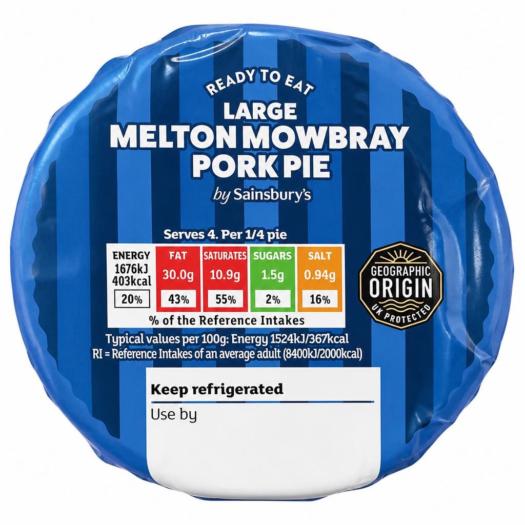 Sainsbury's Large Melton Mowbray Pork Pie 454g