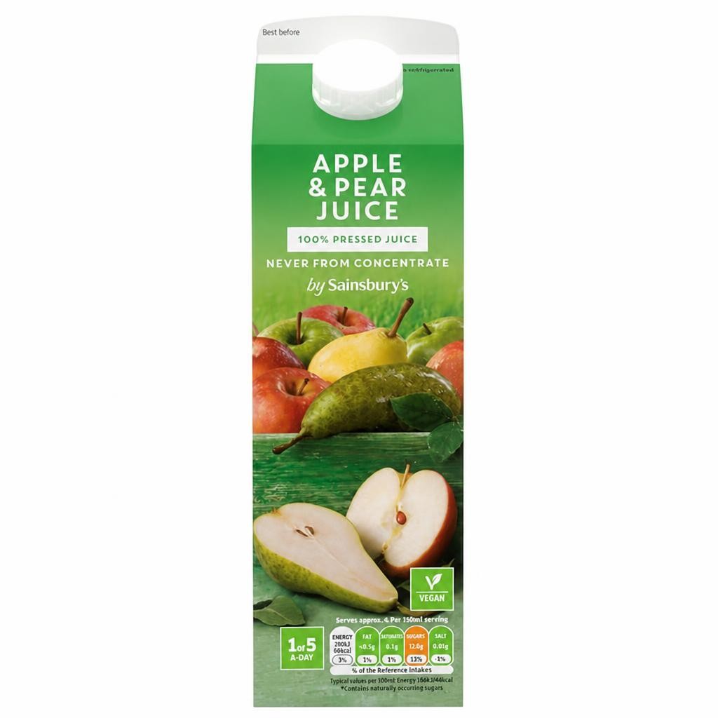 Sainsbury's Apple & Pear Juice, Not From Concentrate 1L