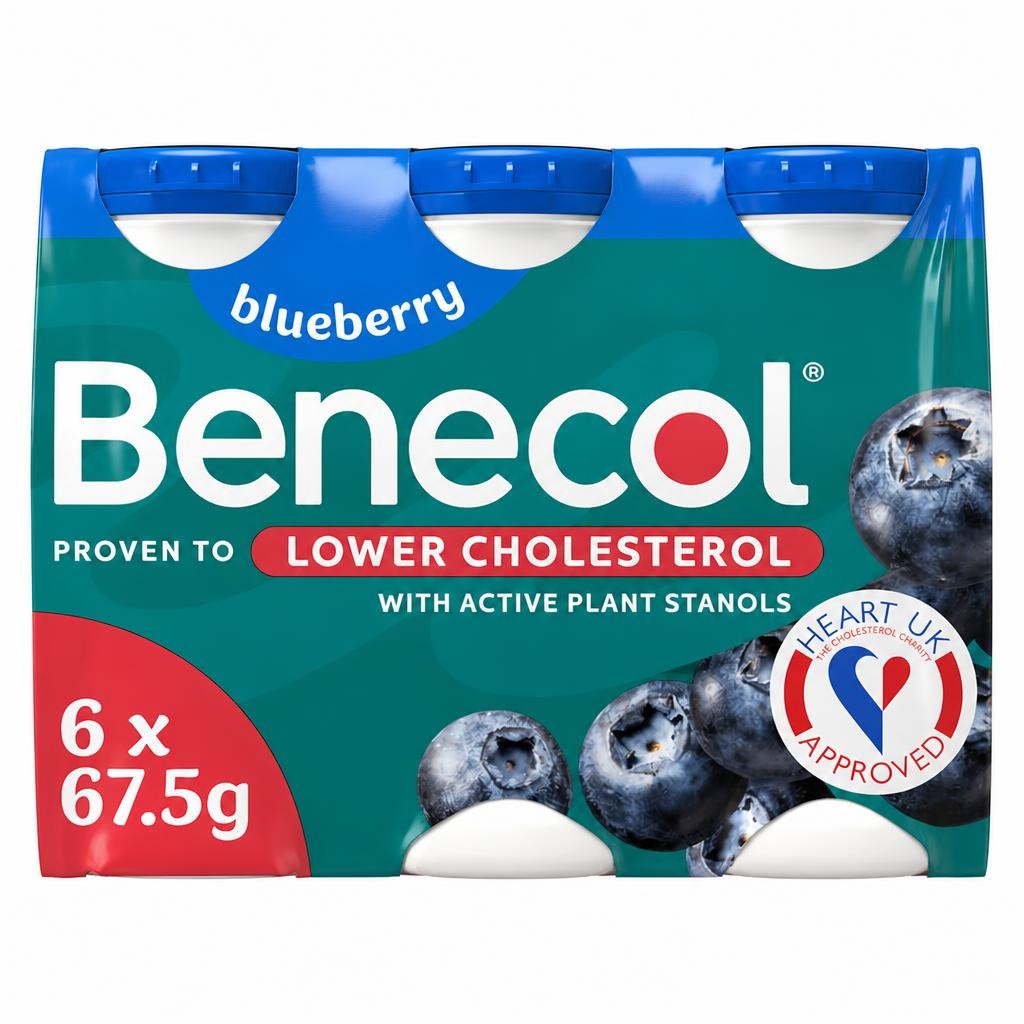 Benecol Yogurt Drink Blueberry 6x67.5g
