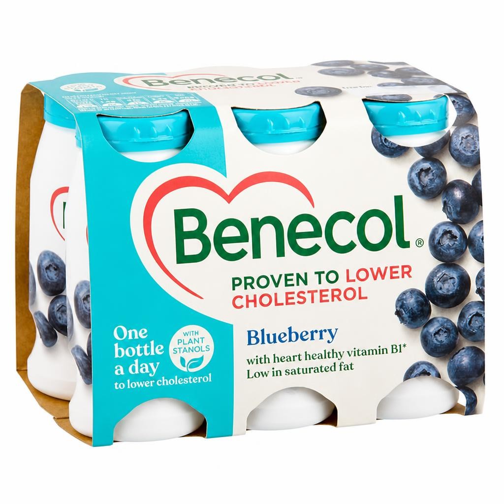 Benecol Yogurt Drink Blueberry 6x67.5g