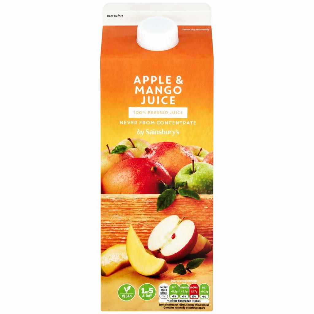 Sainsbury's Apple & Mango Juice, Not From Concentrate 1.75L